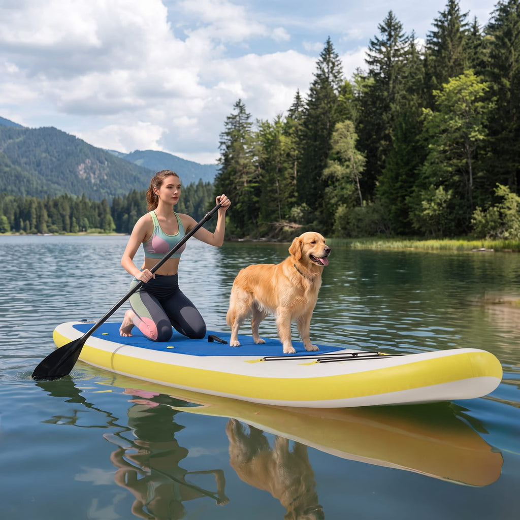 Airfind 11 Feet Premium Inflatable Stand Up Paddle Board with Adjustable Paddle Pump and Backpack for Youth and Adults, Multicolor