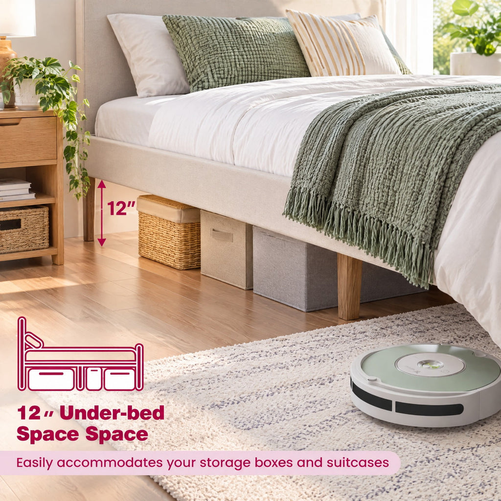 Airfind Twin Size Bed Frame with Storage Headboard and Charging Station, 200 lbs Capacity, Plywood Pine Wood MDF Engineered Wood Frame, White
