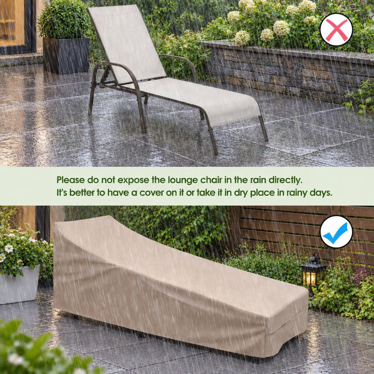 Airfind 2 Pcs Outdoor Patio Lounge Chair Chaise Fabric with Adjustable Reclining Armrest, Fabric Steel Horizontal Frame, Gray
