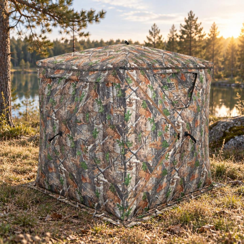 Airfind 2, 3 Person Hunting Blind Portable Pop Up Ground Tent with Carry Bag and Storage Pocket, Setup without tools and take down in seconds
