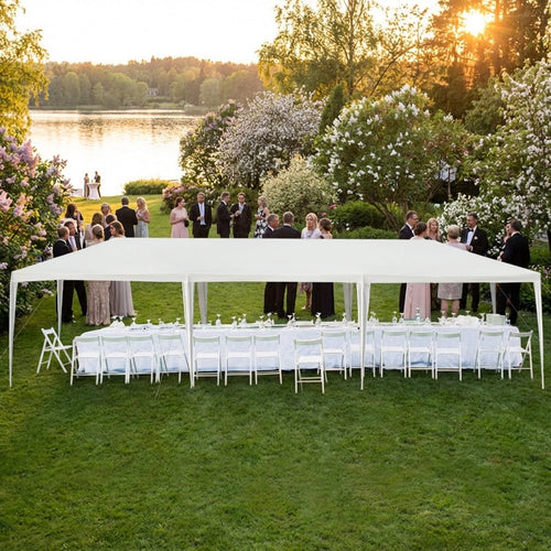 Airfind 10ftx30ft Party Canopy Tent, 5 Sidewalls, White