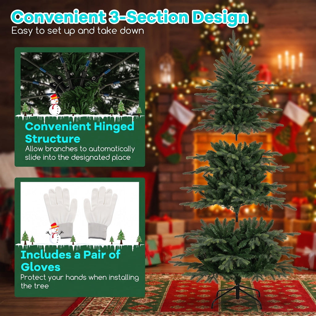 Airfind 6 Feet Pre, PVC PE Metal Tree Height 6 ft Tree Width 3.6 ft Frame, White, Diameter of the Metal Base 20 Inch