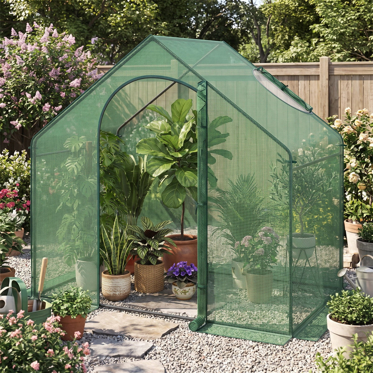 Airfind Portable Outdoor Warm House with PE Cover and Roll, up Zippered Door, The PE cover is wear, resistant and tear, proof built to last