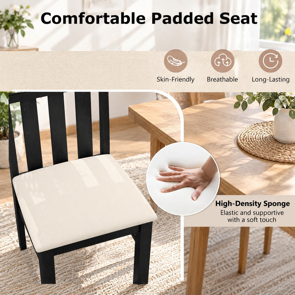 Airfind Dining Chairs High Back Dining Room Chairs Set of 2, Capacity 330 lbs Capacity, Rubber Wood PU Leather Frame, 19.5 x 17.5 x 38 Footprint