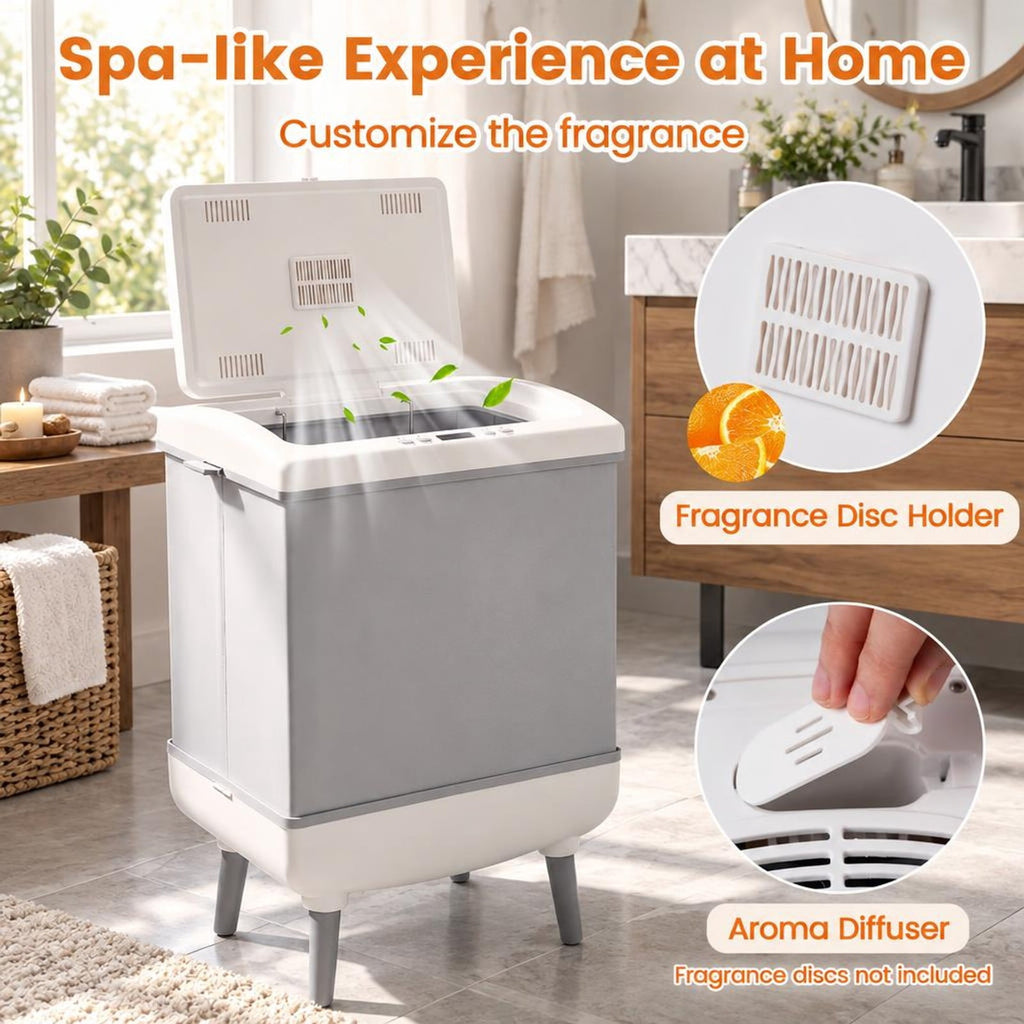 Airfind 35L Large Towel Warmer with Heating and Drying Modes for Bathroom, ABS Frame, 16 x 11.5 x 23.5 Footprint, Gray