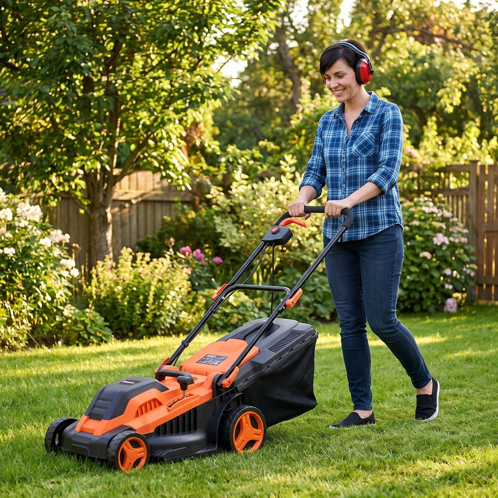 Airfind 13 Inch 12 Amp Electric Scarifier with Collection Bag and Removable Blades, PP steel Frame, Orange