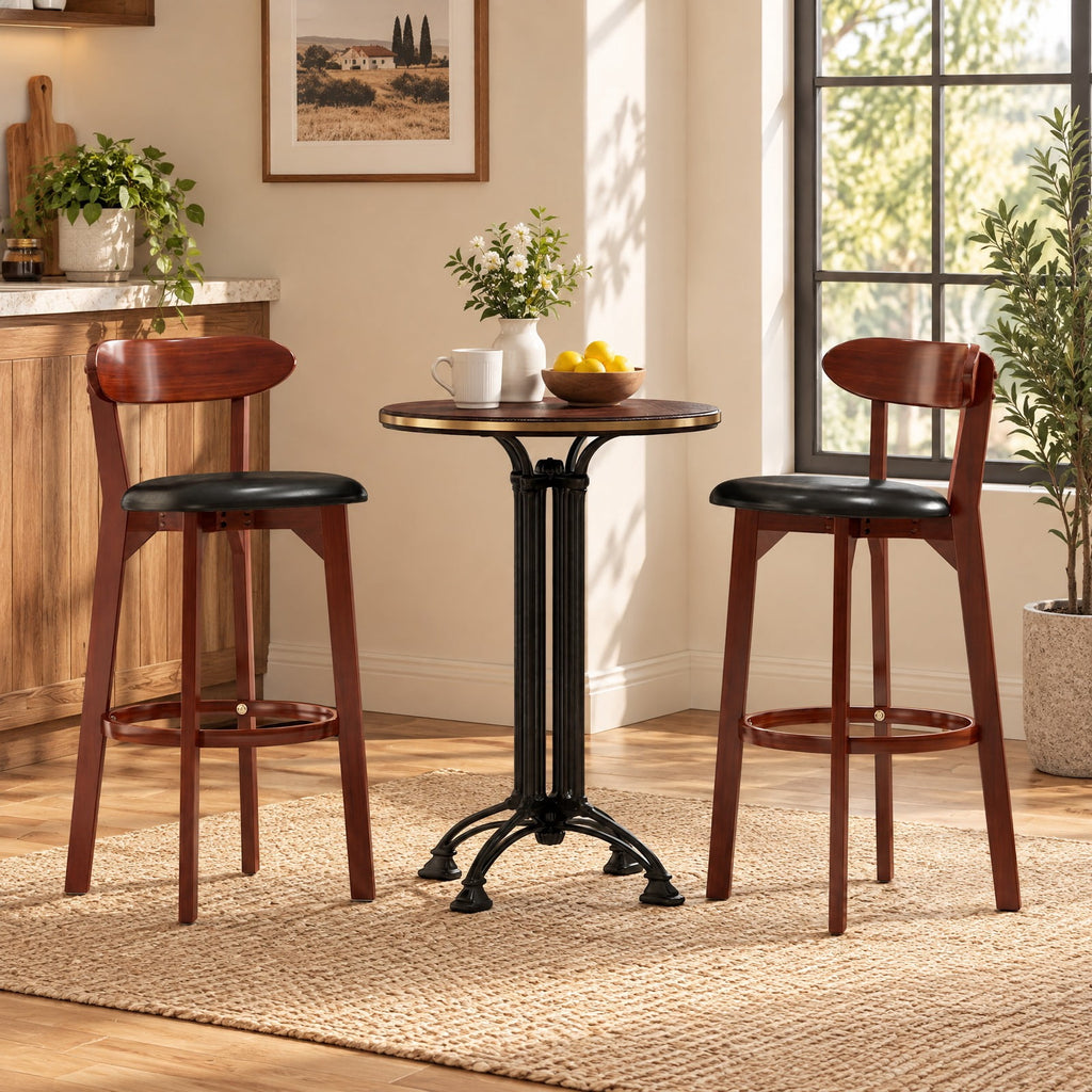 Airfind Set of 2 29 Inch Modern Armless Upholstered Cushioned Seat Island Dining Chairs for Kitchen, 275 lbs Capacity, 16.5 x 19 x 40 Footprint