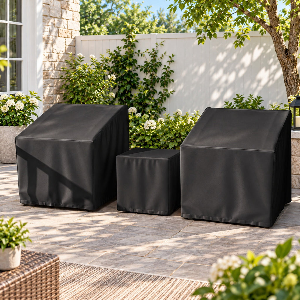 Airfind Patio Furniture Covers Waterproof Outdoor Conversation Covers for 3 Pieces Bistro Set, Polyester PU Frame, 32 x 30 x 24.5 Footprint