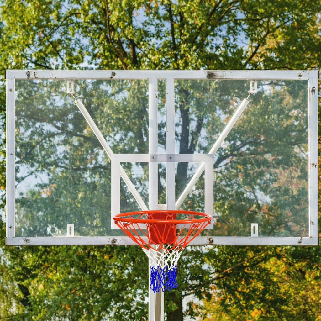 Airfind 18 Inch Steel Replacement Basketball Rim with All-Weather Polyethylene Net and Wall Mount Hardware for Indoor Outdoor Backboard Hoop Repair and Basketball Goal Restoration, Multicolor Net