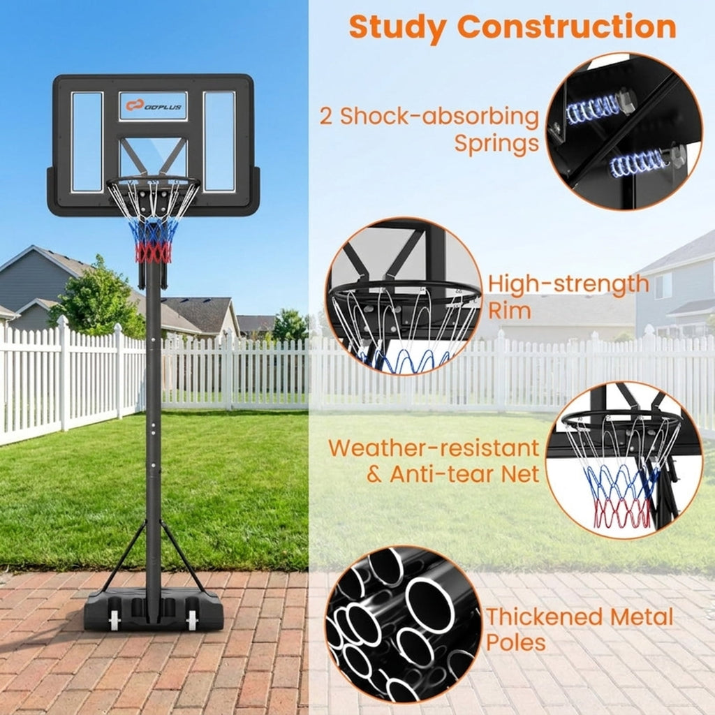 Airfind Portable Basketball Goal (4.6 to 10 ft Range) Stabilizing Base, Black