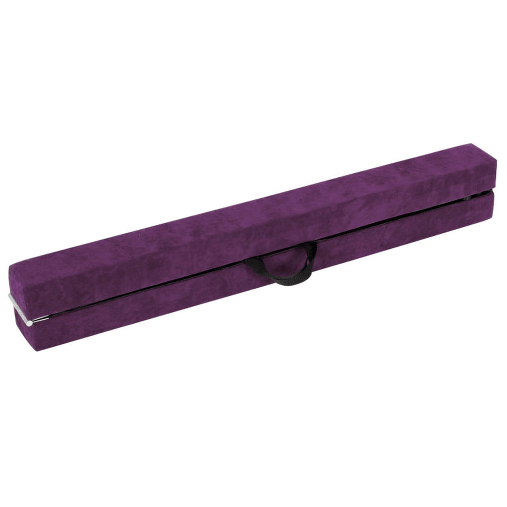 Airfind 9 ft Folding Gymnastics Balance Beam with Suede Cover, Pine Wood Core and Non-Slip Mat, Purple