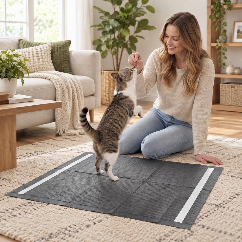 Airfind 24 Inch x 24 Inch Charcoal Dog Pee Pads 6-Layer for Dogs, Non-woven Fabric Fluffy Pulp PE Film Absorbent Tissue Pee Frame, Black