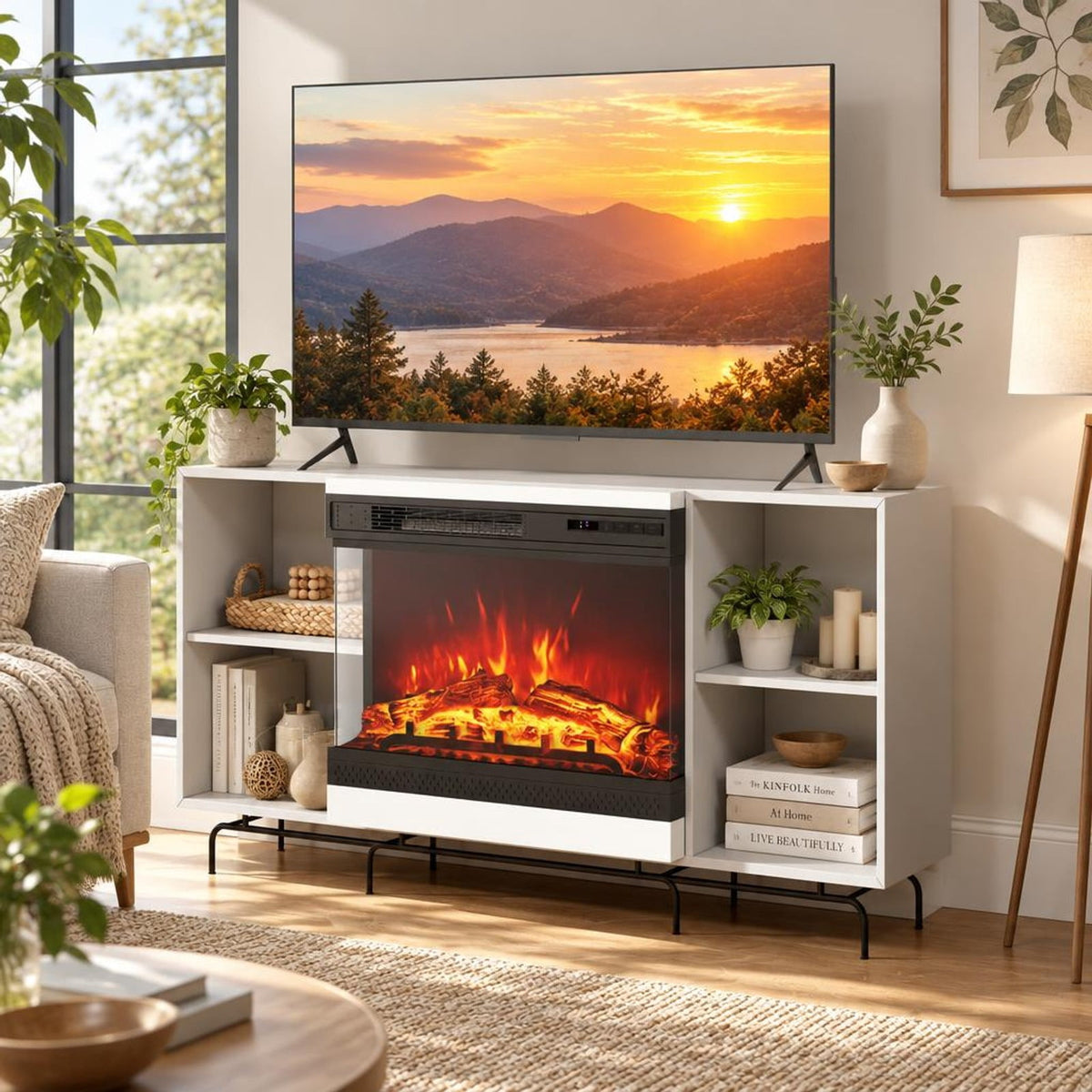 Airfind 24 Inches 3, 24in x 7.9in x 18.25inLength of Footprint, BlackMaterial Metal Tempered GlassOverall