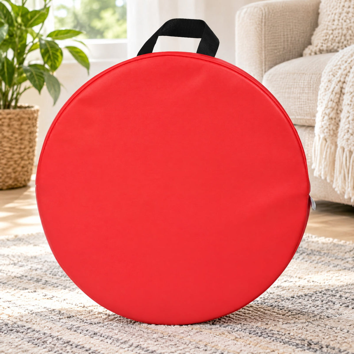 Airfind s 15 Inch Round, 6 Piece, Youth Floor Cushions for Youth, PU EPE Frame, for 9 Months and older with Functional Design, Multicolor