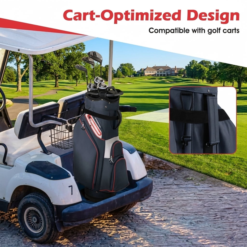 Airfind Soft-Sided Golf Travel Bag with Wheels and Thick Sponge Padding featuring a 600D Oxford cover with a lockable zipper and 3 carry handles for flight and road trips, Navy