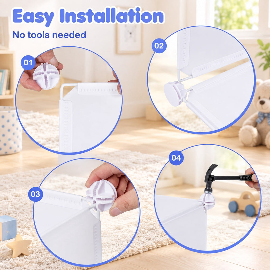 Airfind Modular Baby Wardrobe with 10 Cubes Hanging Rod and Shelves Stackable, 6.5 lbs Capacity, PP Frame, 43 x 14 x 57 Footprint, White