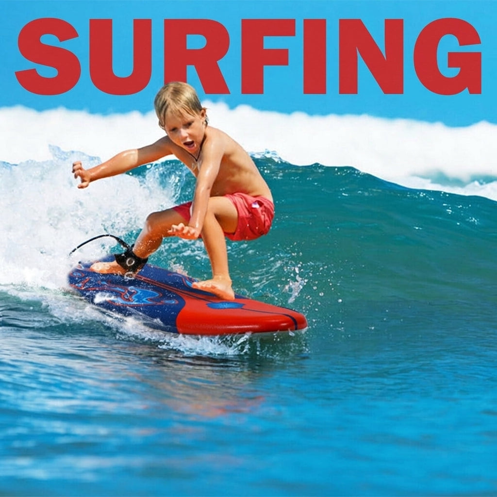 Airfind 6FT Foam Surfboard for Beginners, Adults Kids ¡ª 3 Detachable Thruster Fins, EPS Core, HDPE Slick Bottom, Leash Traction Pad Included (Red)