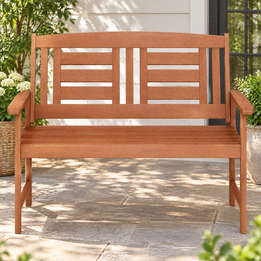 Airfind Outdoor Solid Wood Loveseat Hardwood 2, 660 lbs Capacity, Solid Wood Frame, 26 x 47.5 x 37 Footprint, Wood
