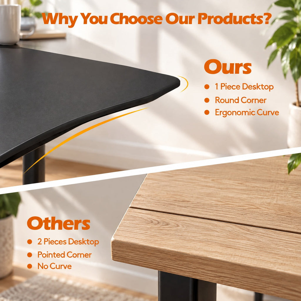 Airfind Height Adjustable Computer Desk Sit to Stand Rolling Notebook Table, MDF Frame, 37.5 x 21.5 x 27.5-42 Footprint, Balck