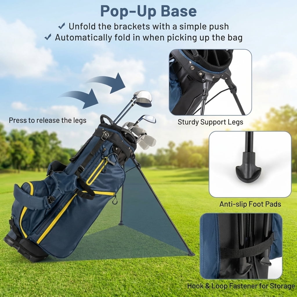 Airfind 11-Piece Mens Complete Golf Set with Driver, Fairway, Hybrid, Irons, Putter and Bag, Yellow