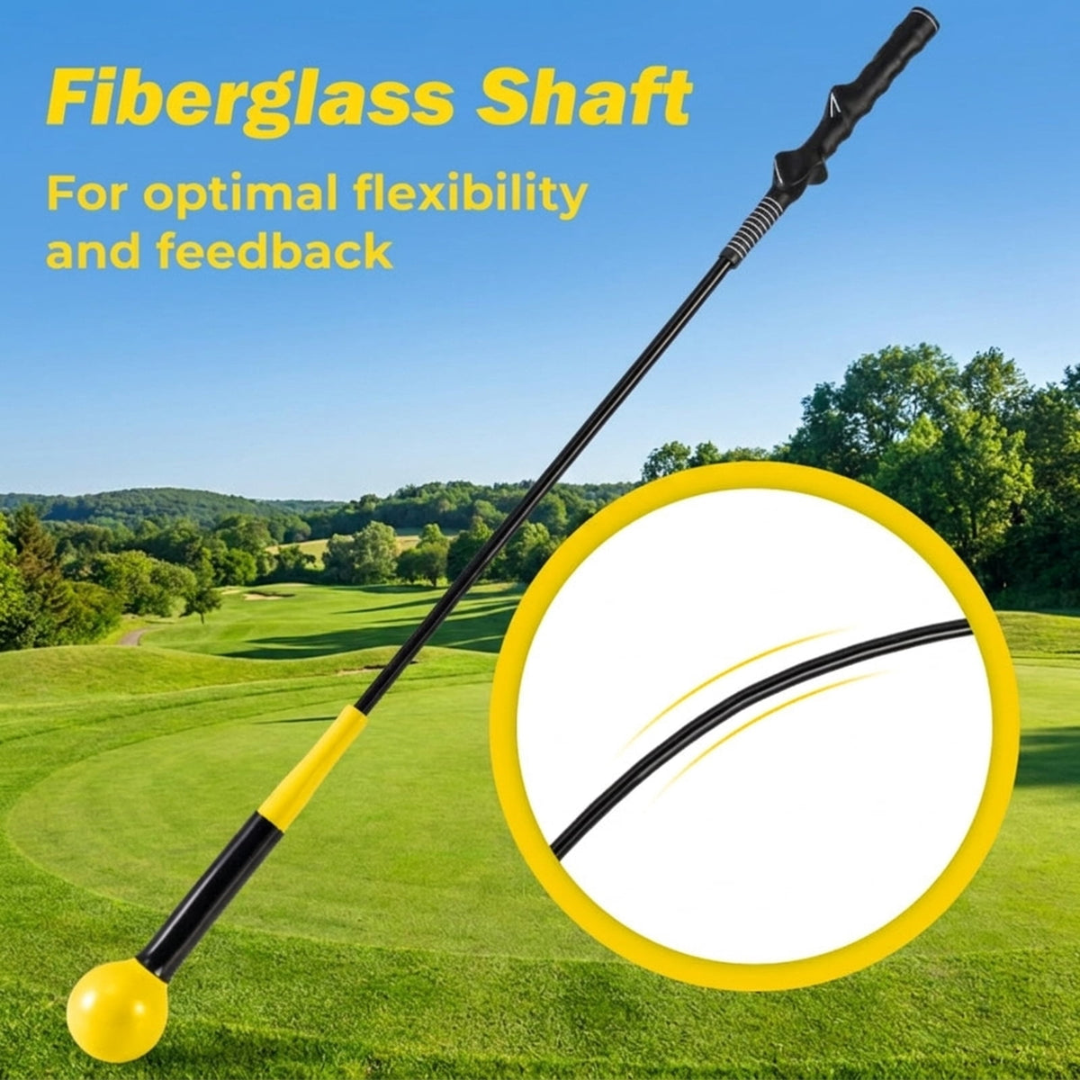 Airfind Foldable Golf Hitting Mat with Chipping Net, 3 Practice Balls, Anti-Slip Rubber Base and Portable Storage, Yellow