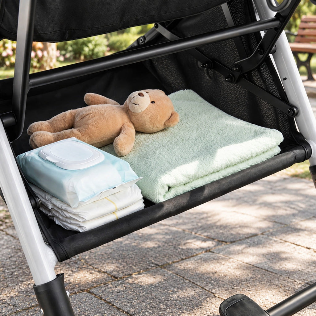Airfind One-Hand Folding Portable Lightweight Baby Stroller with Aluminum Frame, 33 lbs Capacity, Aluminum polyester EVA Frame, Gray