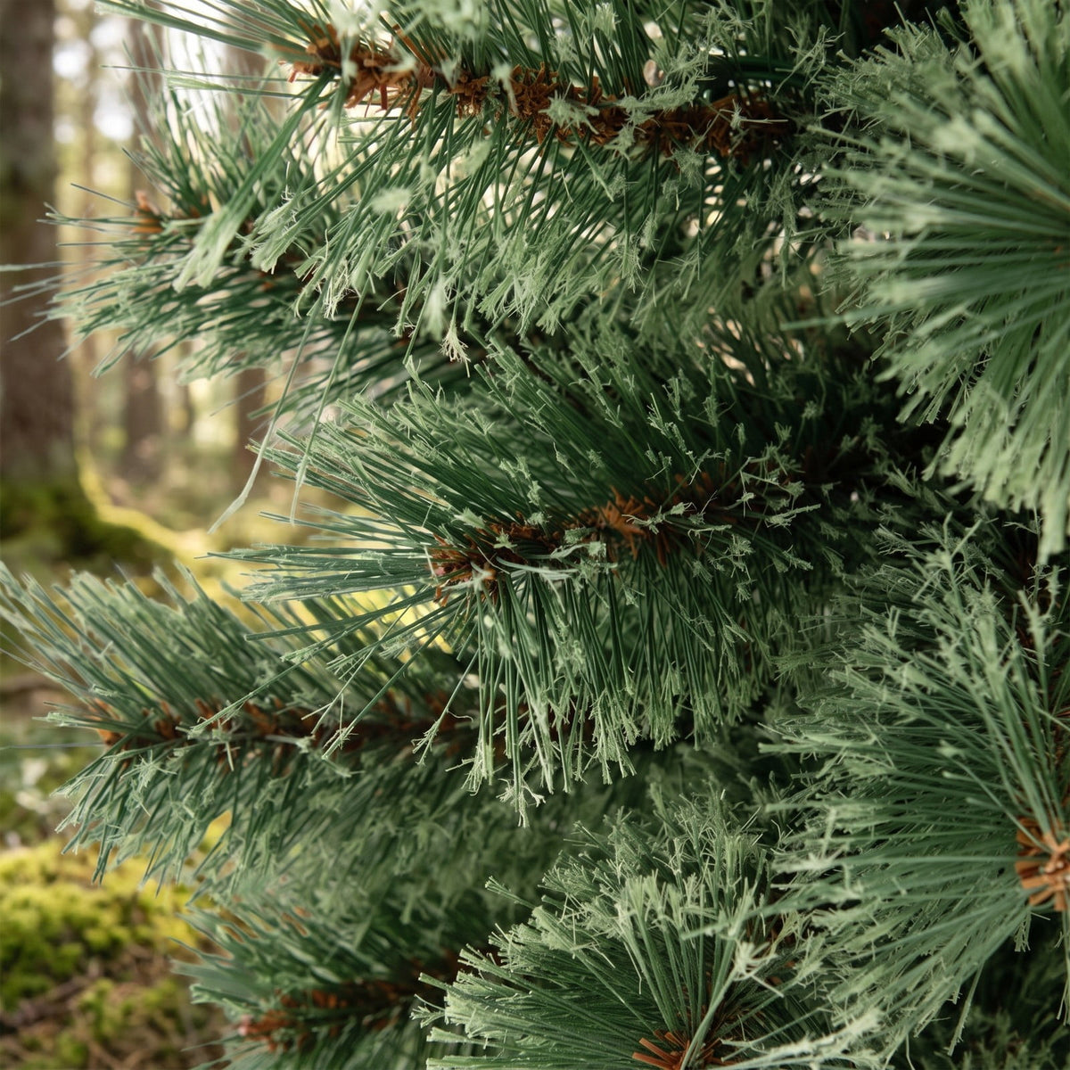 Airfind 4 Feet Pre, Pine Needles Cement Tree Height 120 cm Tree Width 50 cm Frame, Green+Gold, Size of the Base 18.5 x 18.5 x 26.5 cm