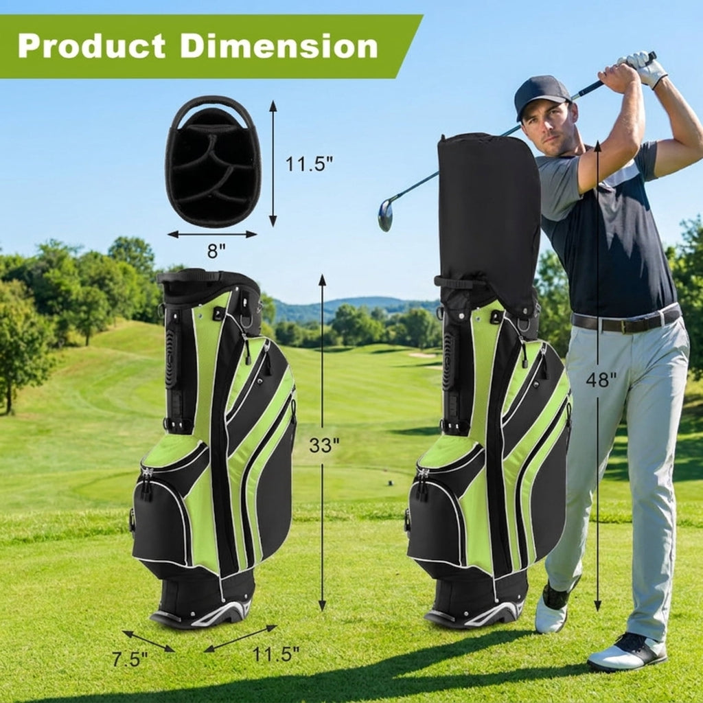 Airfind 6-Way Top Stand Bag with Auto-Deploy Legs and 8 Storage Pockets, Green