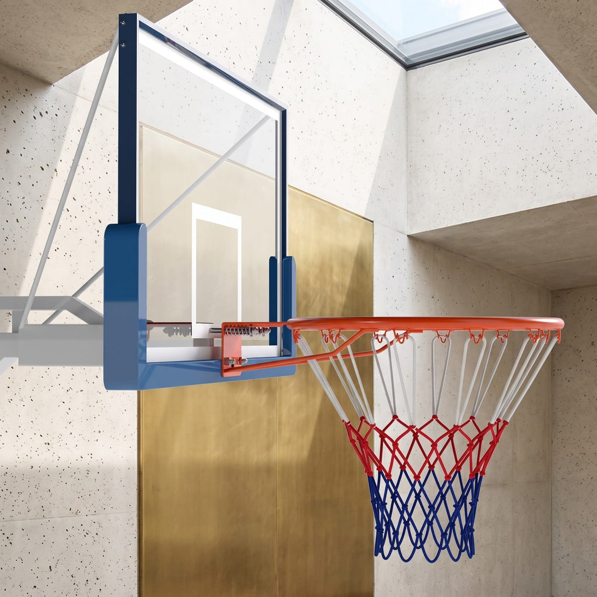 Airfind 18 Inch Basketball Rim Heavy Duty Wall Mounted Goal Replacement Steel Hoop with Nylon Net for Indoor Outdoor Play, Orange