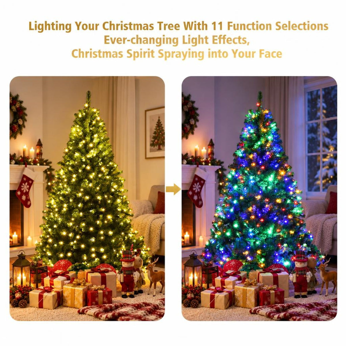 Airfind Artificial Premium Hinged Christmas Tree-5 ft, PVC Frame, 0.9in x 1.6in x 2in Footprint, Green Adapter: UL-certified