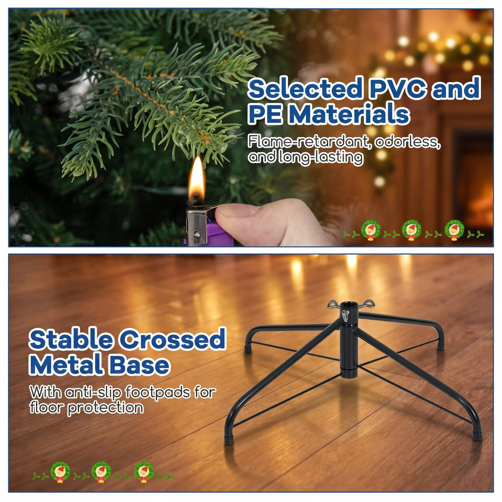 Airfind 6 Feet Pre, PVC PE Metal Tree Height 6 ft Tree Width 3.6 ft Frame, White, Diameter of the Metal Base 20 Inch