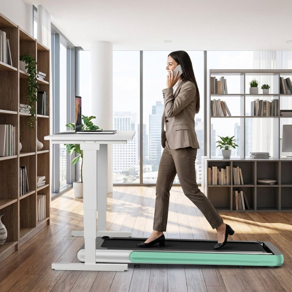 Airfind 4.75HP 2-in-1 Walk-to-Run Folding Treadmill with APP Sync, Silver