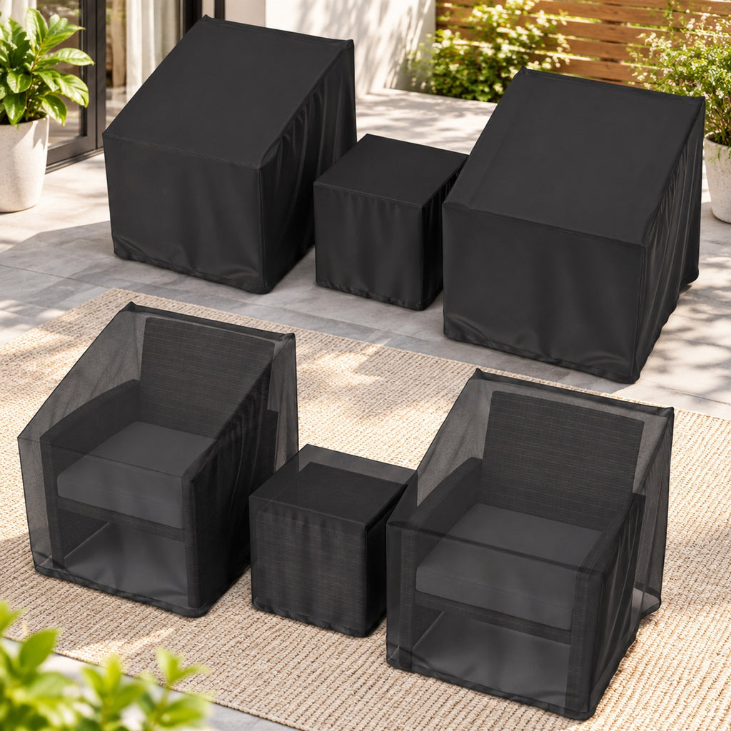 Airfind Patio Furniture Covers Waterproof Outdoor Conversation Covers for 3 Pieces Bistro Set, Polyester PU Frame, 32 x 30 x 24.5 Footprint