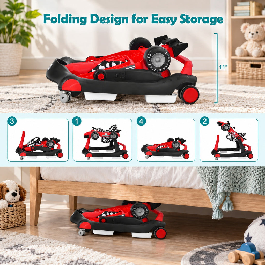 Airfind 4-in-1 Foldable Activity Push Walker with Adjustable Height, 25 lbs Capacity, PP polyester sponge Frame, 29 x 24 x 20/21/22 Footprint