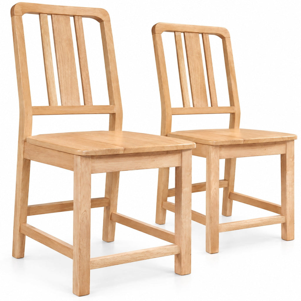 Airfind Rubber Wood Dining Chairs Set of 2 with Hollowed Backrest, Capacity 440 lbs Capacity, Rubber Wood Frame, 21 x 16.5 x 35.5 Footprint