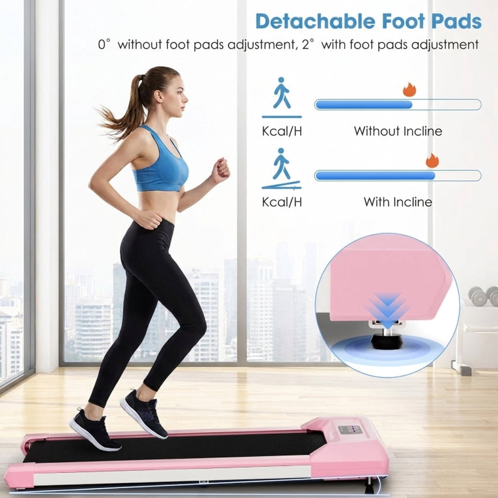 Airfind 3-in-1 Folding Treadmill with Incline 3 HP Walking Treadmill for Home with Smart App and Bluetooth Speaker and Heart Rate Monitor, Pink