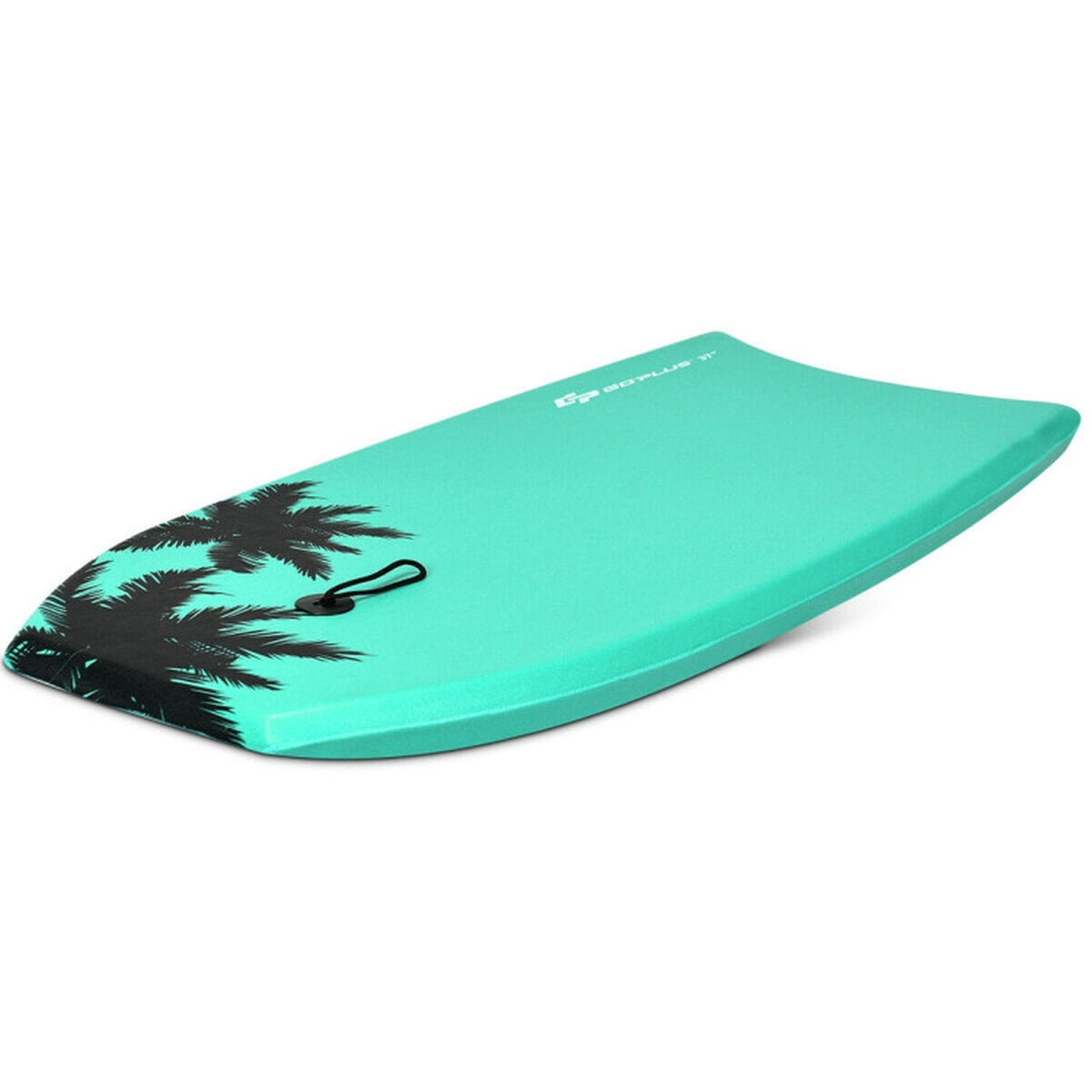 Airfind 33 Inch XPE Bodyboard for Kids ¡ª Soft Deck, EPS Core, HDPE Slick Bottom with Twin Channels, Crescent Tail, Coiled Leash Included (Green)