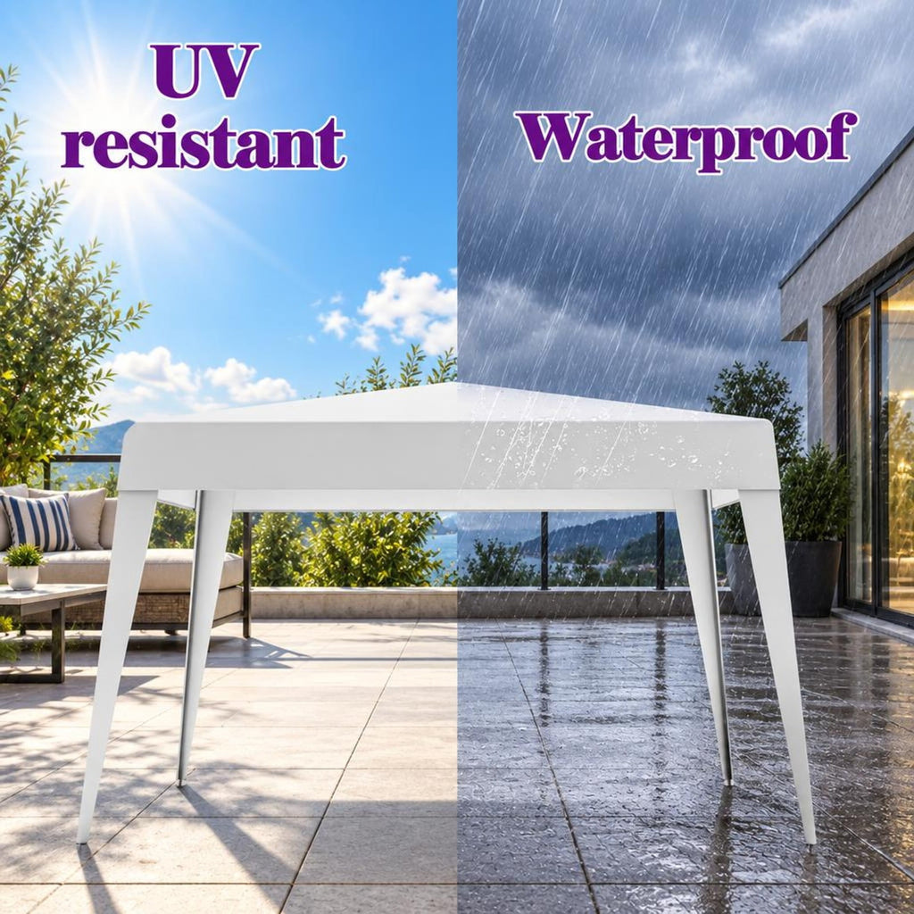 Airfind 10 x 10 Feet Outdoor Wedding Canopy Tent for Backyard, Polyethylene fabrics Frame: Powder coated steel Frame, 10 x 10 x 8.5 Footprint
