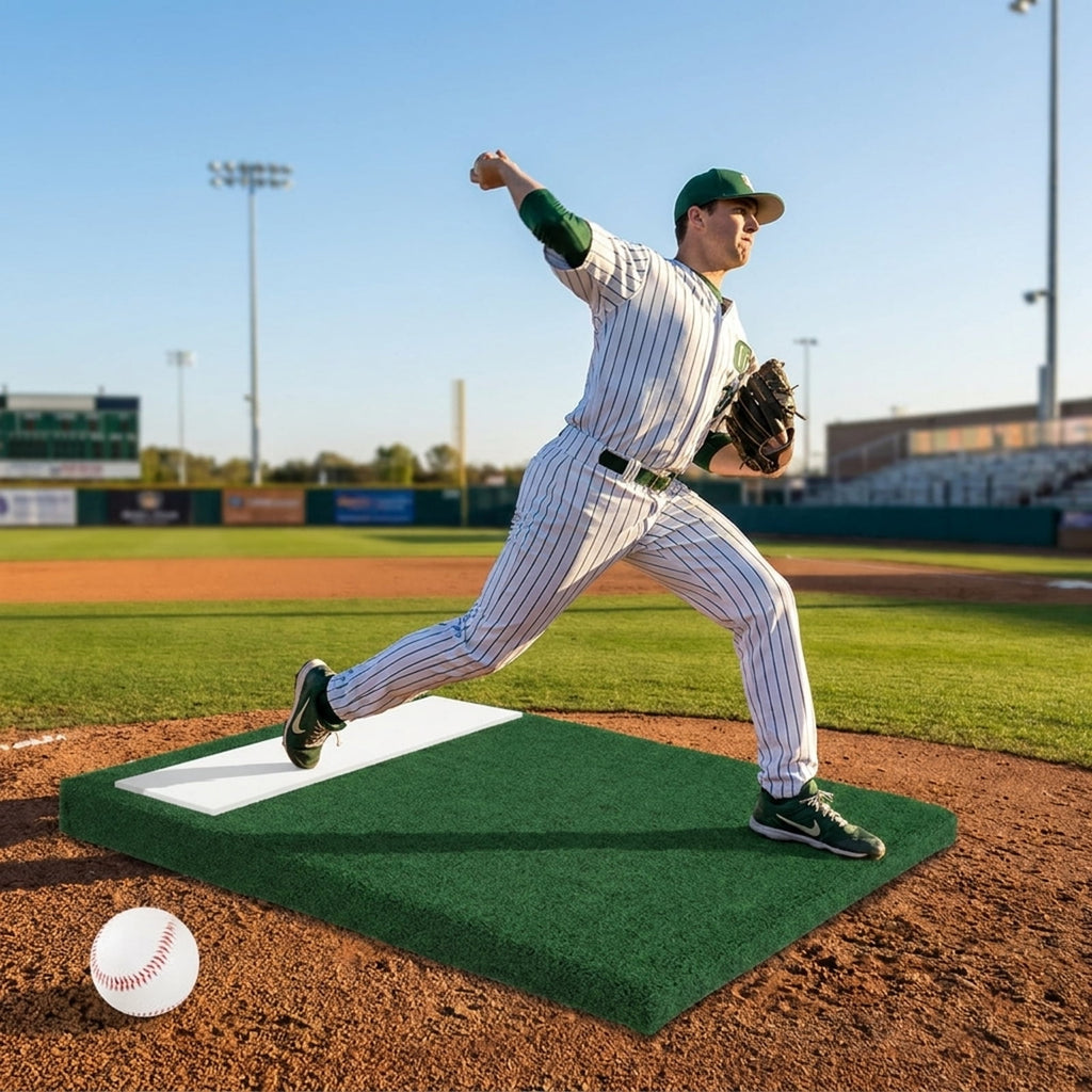 Airfind Portable Pitching Mound with EVA Plate, Synthetic Turf and Carry Handle for Backyard Practice