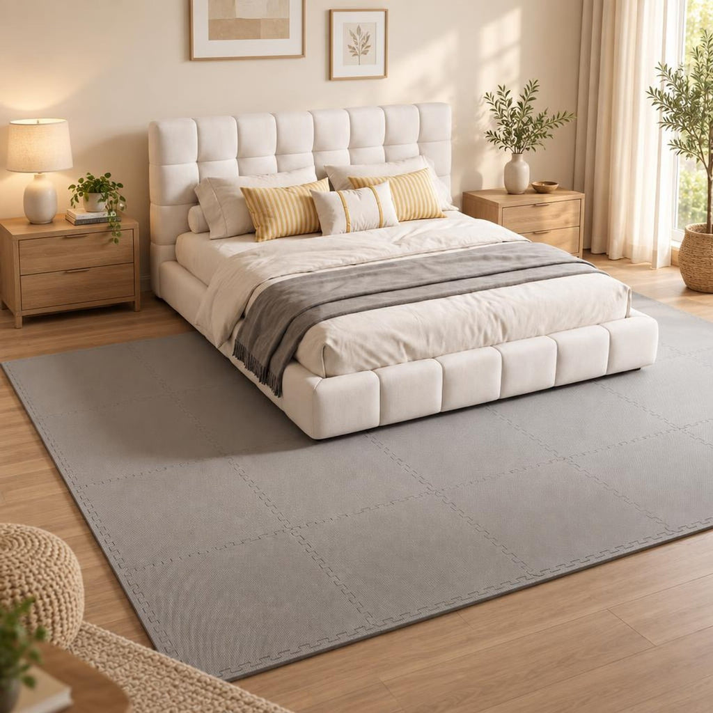 Airfind 24 Pack Non-Slip Protective Interlocking EVA Foam Floor Tiles, EVA Foam Frame, 143 x 97 x 0.5 Footprint, Grey