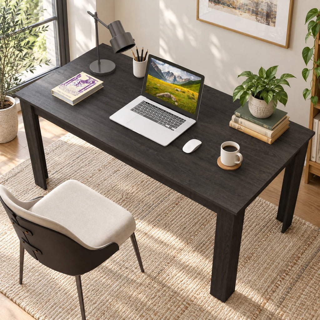 Airfind 63 Inch Rectangular Modern Dining Kitchen Table, 330 lbs Capacity, Engineered wood Frame, 63 x 31.5 x 30 Footprint, Gray