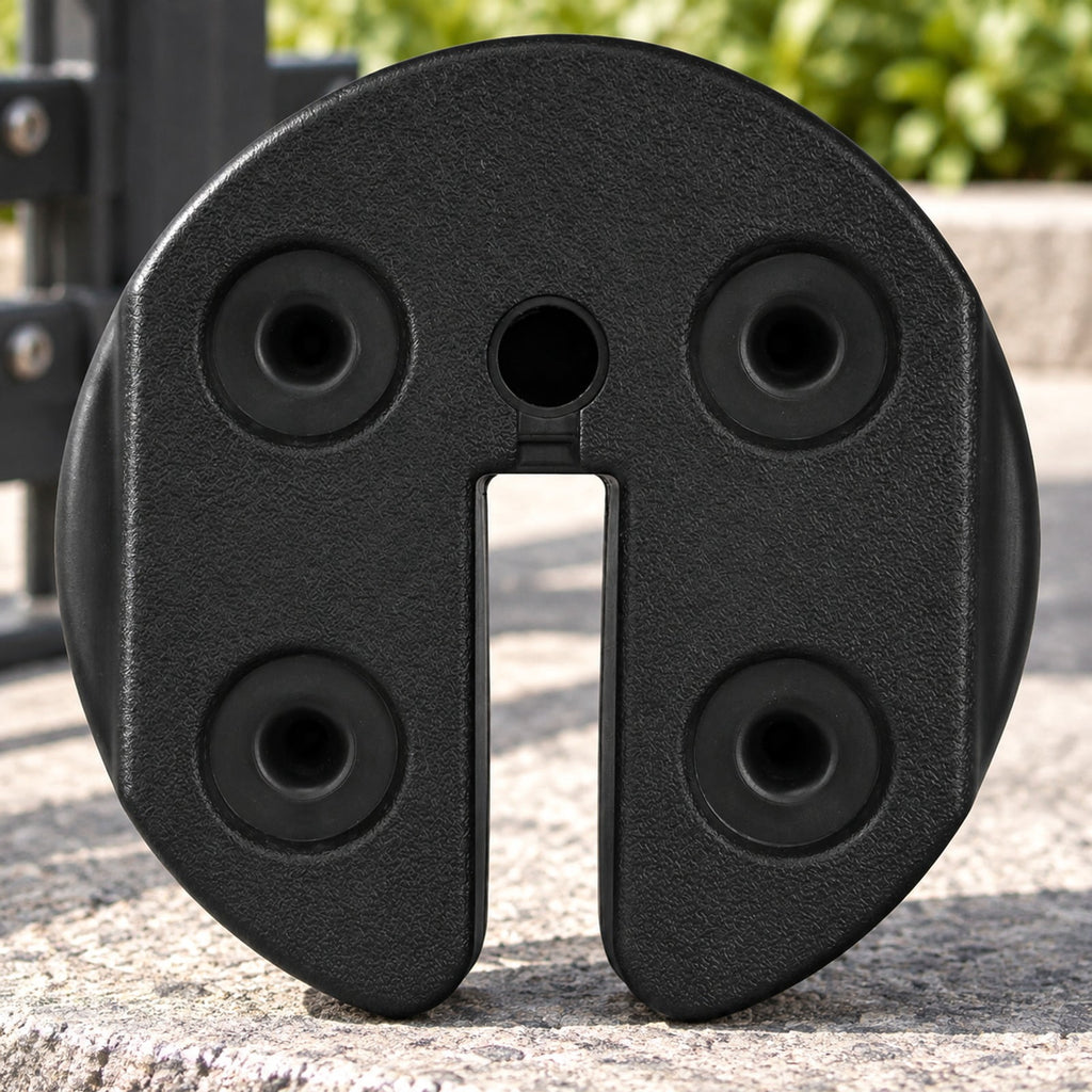Airfind Set of 6 Canopy Weights 30lbs Weight Plate Kit with No, PE Frame, 9.5x 9.5x 2.75 Footprint, Black
