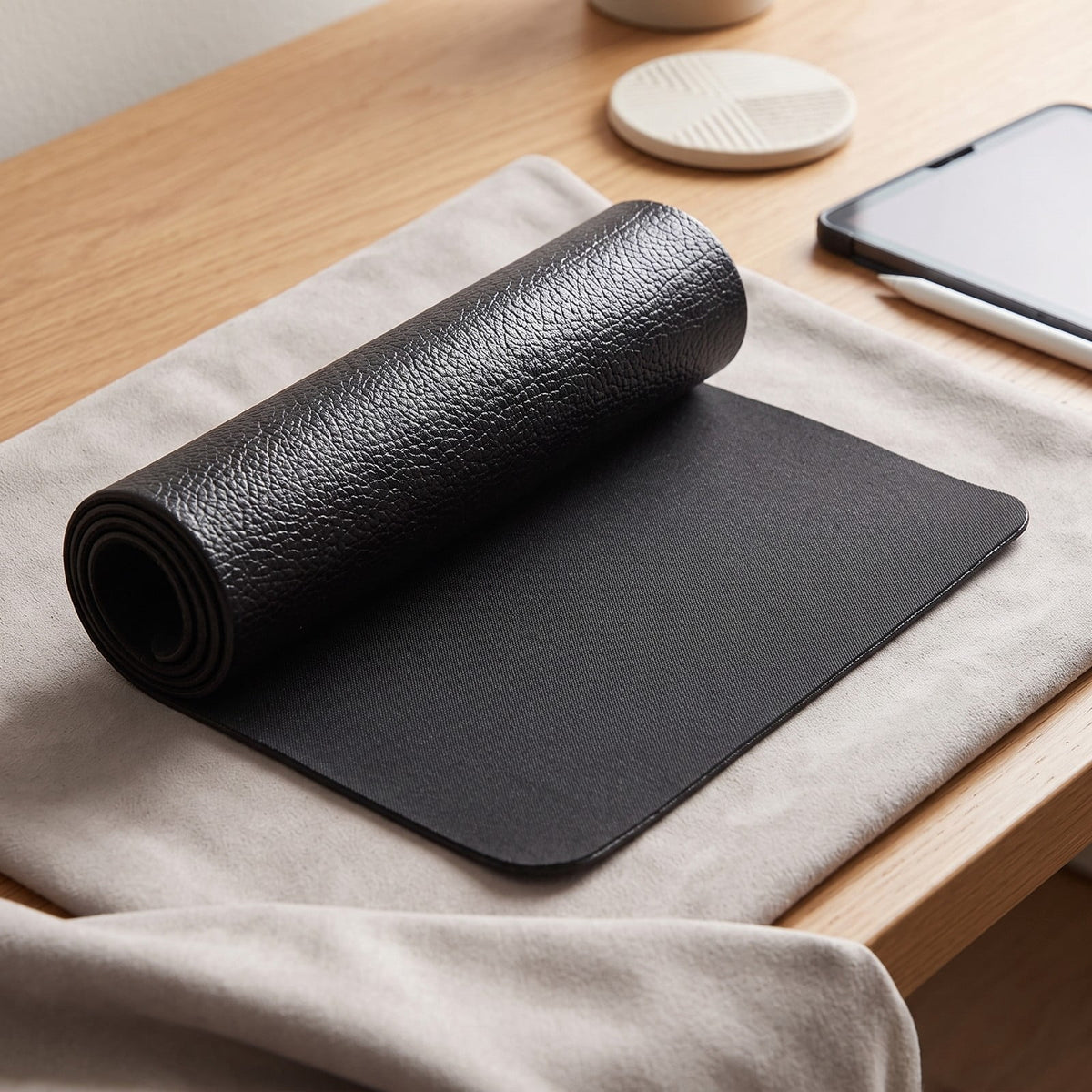 Airfind 47 Inch Long Thicken PVC Equipment Mat for Treadmill and Exercise Bike to Protect Home and Gym Wood Floors, Black