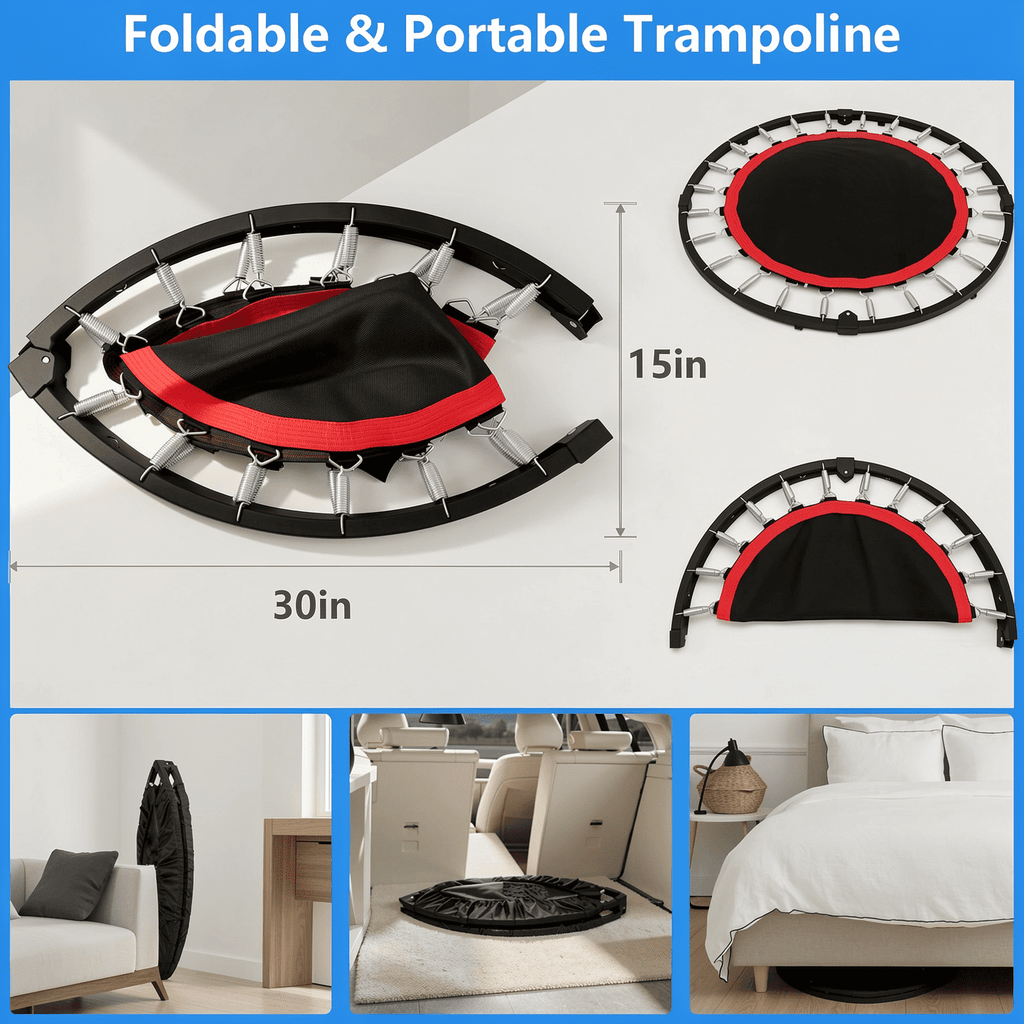 Airfind 40 Inch Mini Trampoline for Adults, 450LBS Foldable Fitness Rebound
