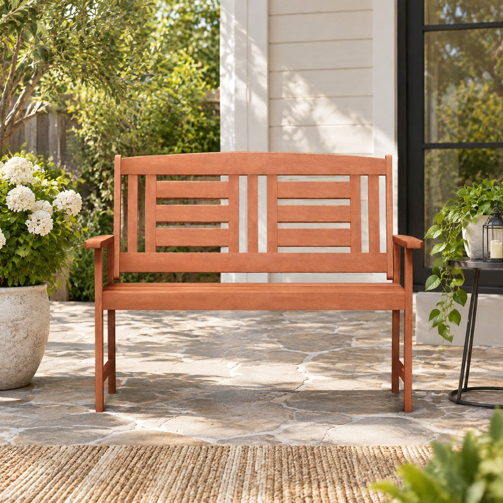 Airfind Outdoor Solid Wood Loveseat Hardwood 2, 660 lbs Capacity, Solid Wood Frame, 26 x 47.5 x 37 Footprint, Wood