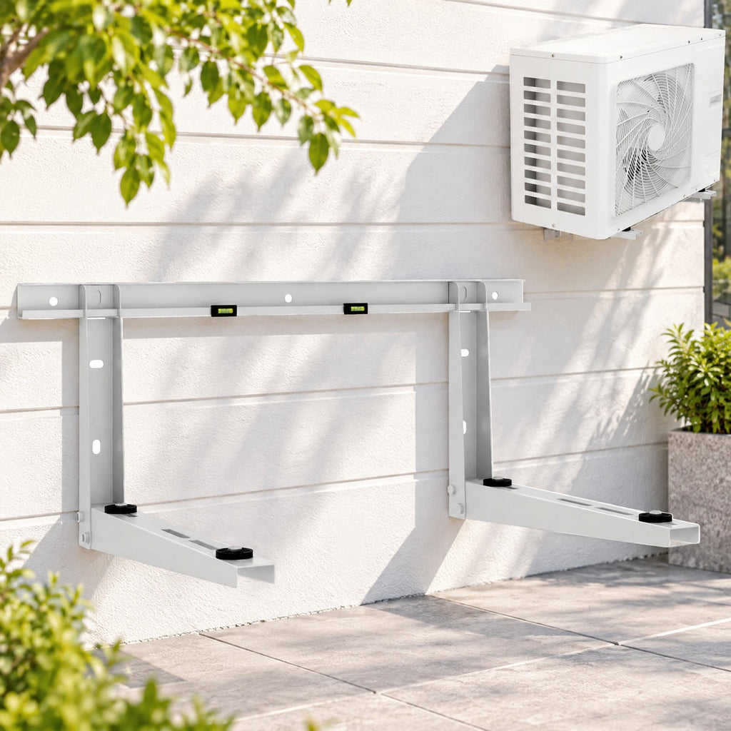Airfind Mini Split Wall Mounting Bracket for 12000, 24000 BTU Universal Ductless AC, Adjustable rubber pads ensure a secure and level setup
