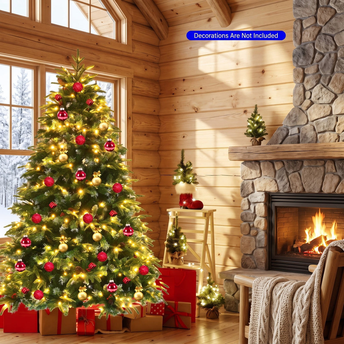 Airfind Pre-Lit Snowy Christmas Hinged Tree with Flash Modes and Multi-Color Lights-6 ft, PE PVC iron Height: 5 ft Base: 3.3 ft Frame, Green