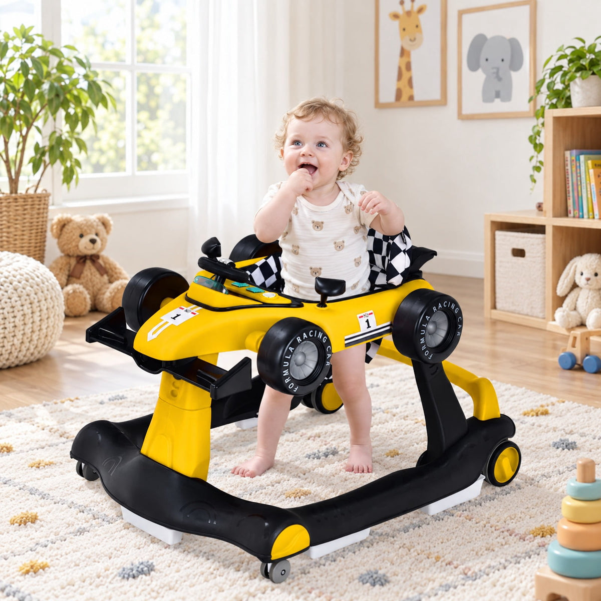 Airfind 4-in-1 Foldable Activity Push Walker with Adjustable Height, 25 lbs Capacity, PP polyester sponge Frame, 29 x 24 x 20/21/22 Footprint