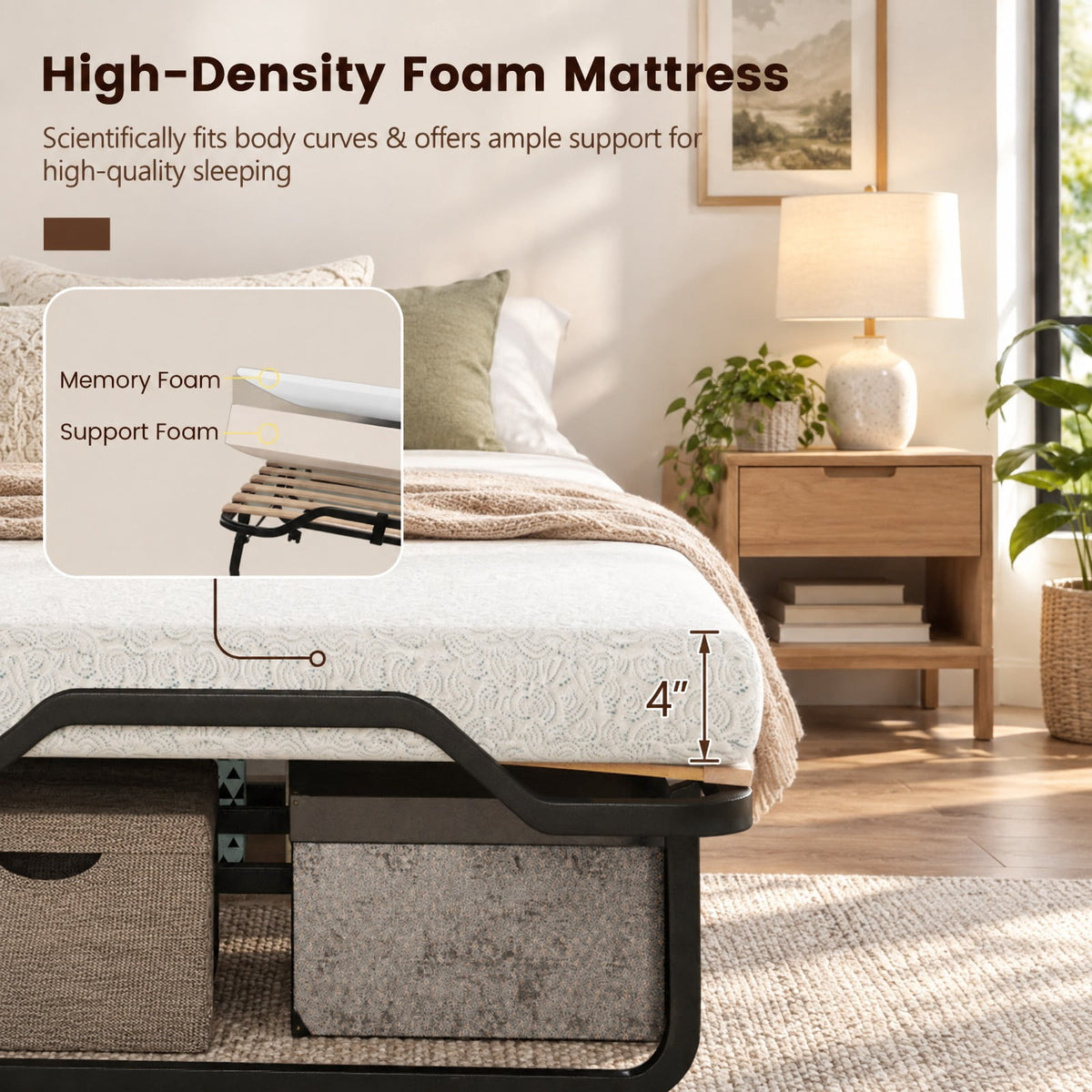 Airfind Twin Size Folding Bed with Foam Mattress and Lockable Wheels, 490 lbsNet Weight 37 lbsBox Qty1(May vary by batch) Capacity