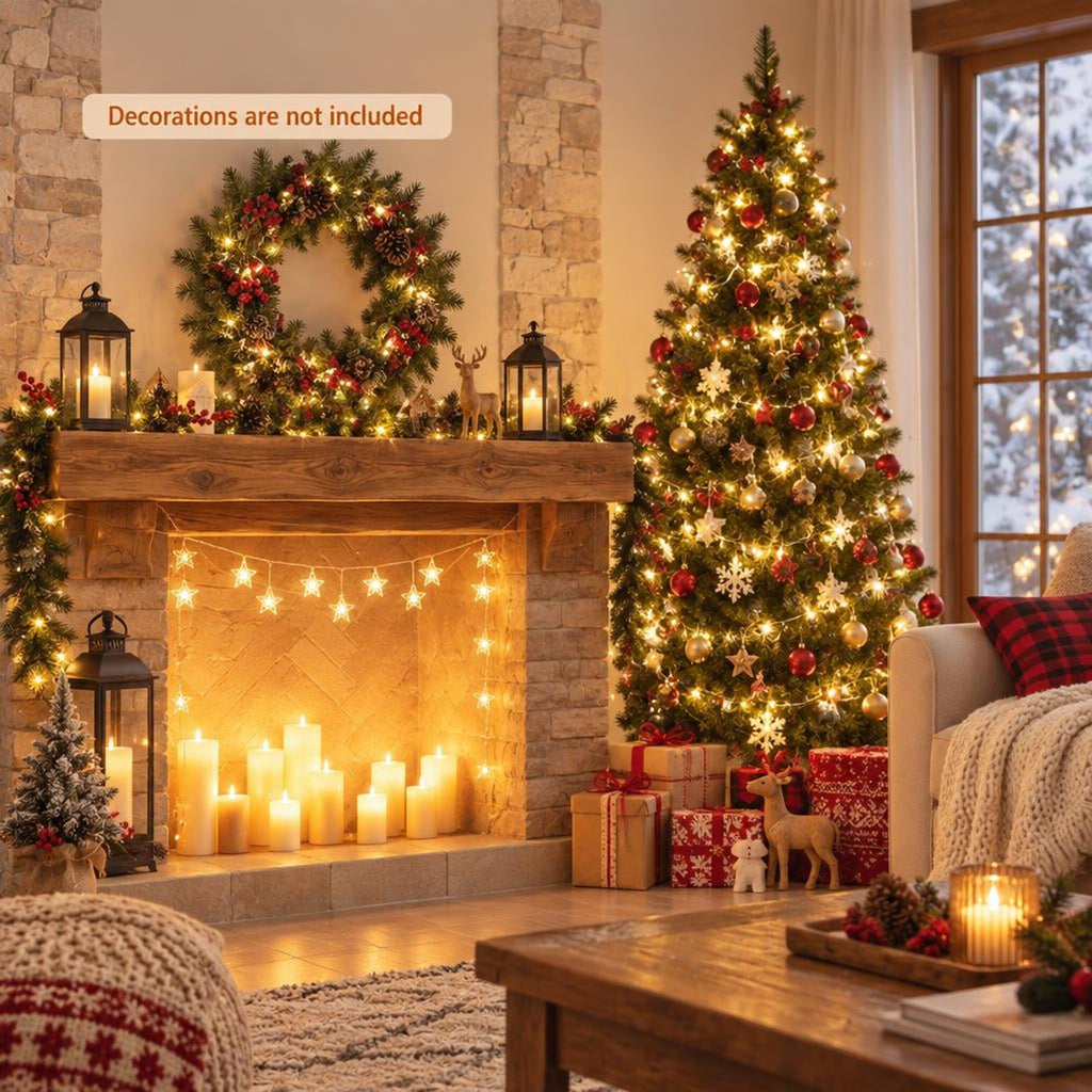 Airfind PVC Artificial Slim Pencil Christmas Tree-6 Feet, PVC iron 5 Ft: Frame, 2ft x 5ft Footprint, Green